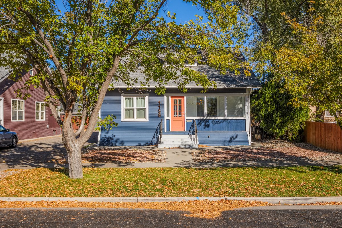 Front exterior of a 3-bedroom downtown Grand Junction home near CMU and St. Mary’s Hospital with classic charm and outdoor space