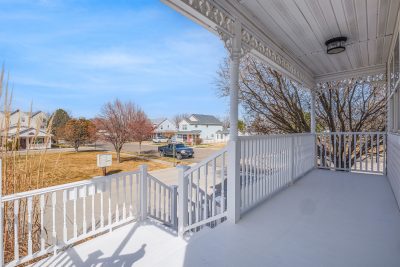 Front porch of 1192 Windsor Park Dr home for sale in Fruita Colorado