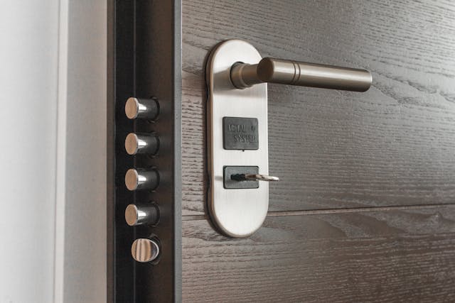 a very sturdy and modern door locking system