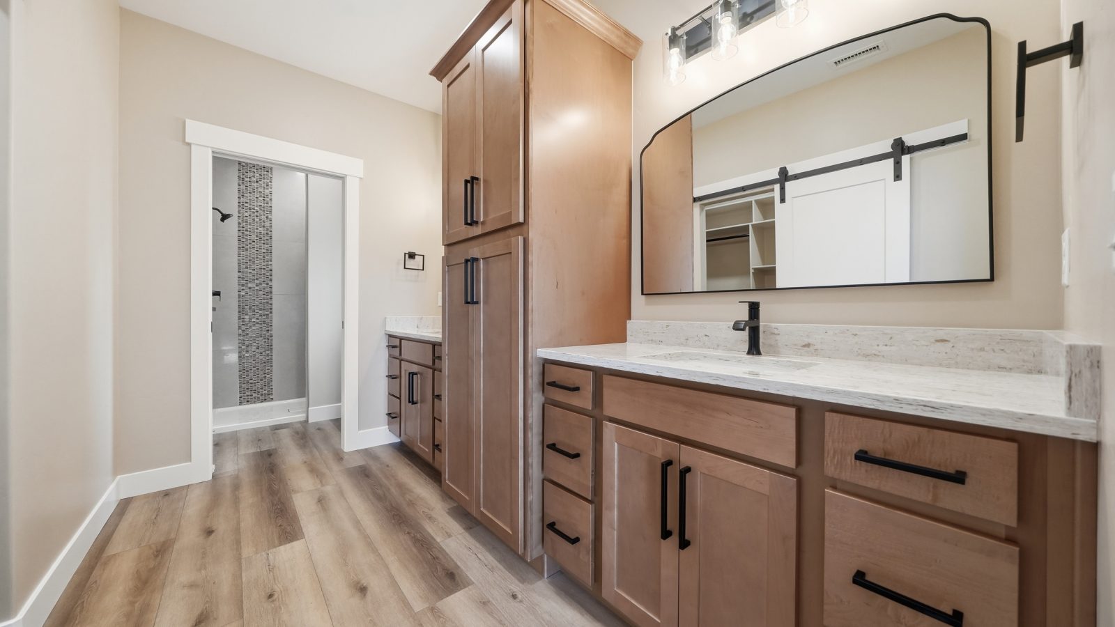 Bathroom with a quartz countertop at 2157 Monument Lane in the Redlands
