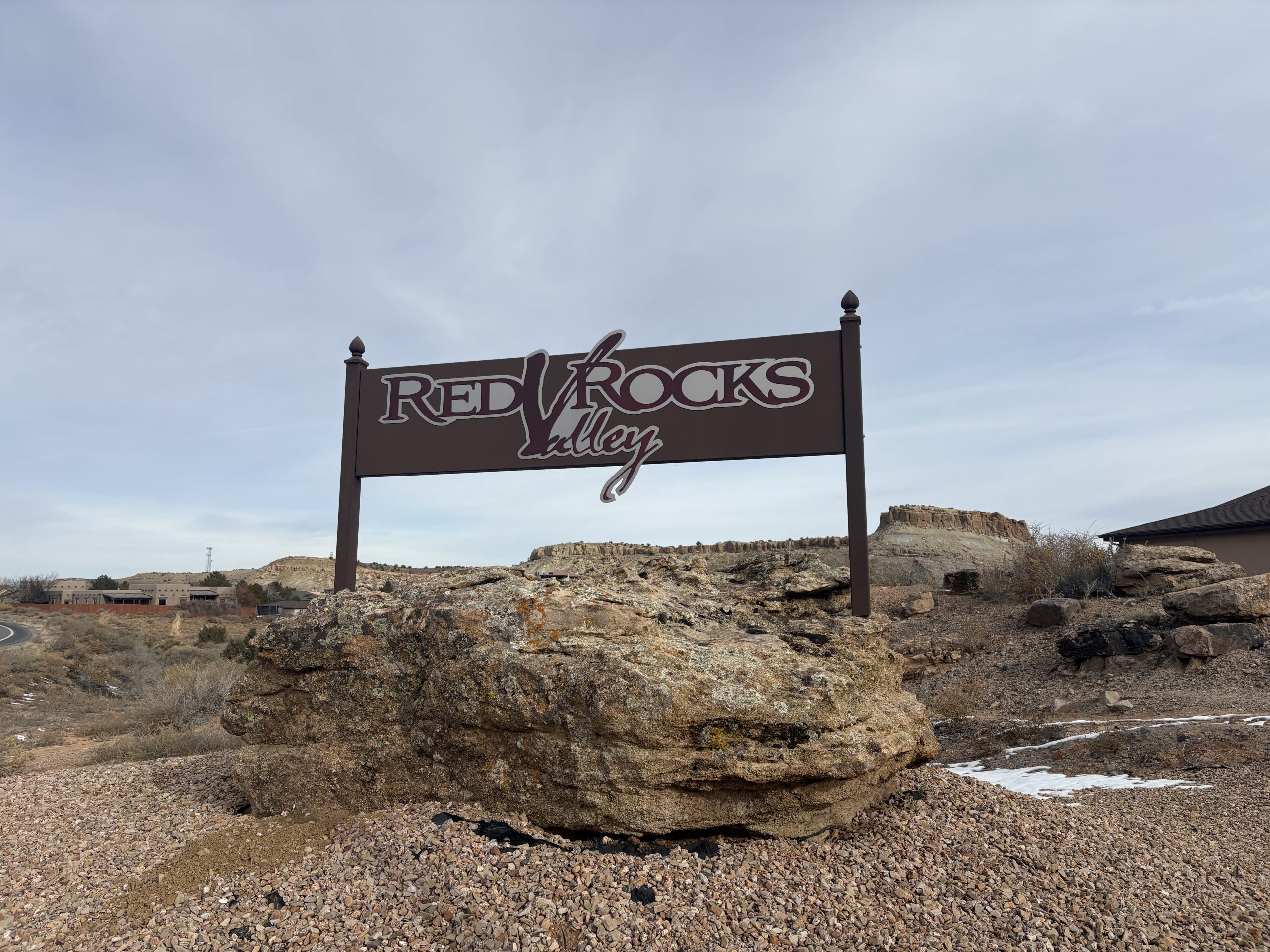 Red Rocks Valley neighborhood in the Redlands area of Grand Junction, Colorado, with Colorado National Monument scenery